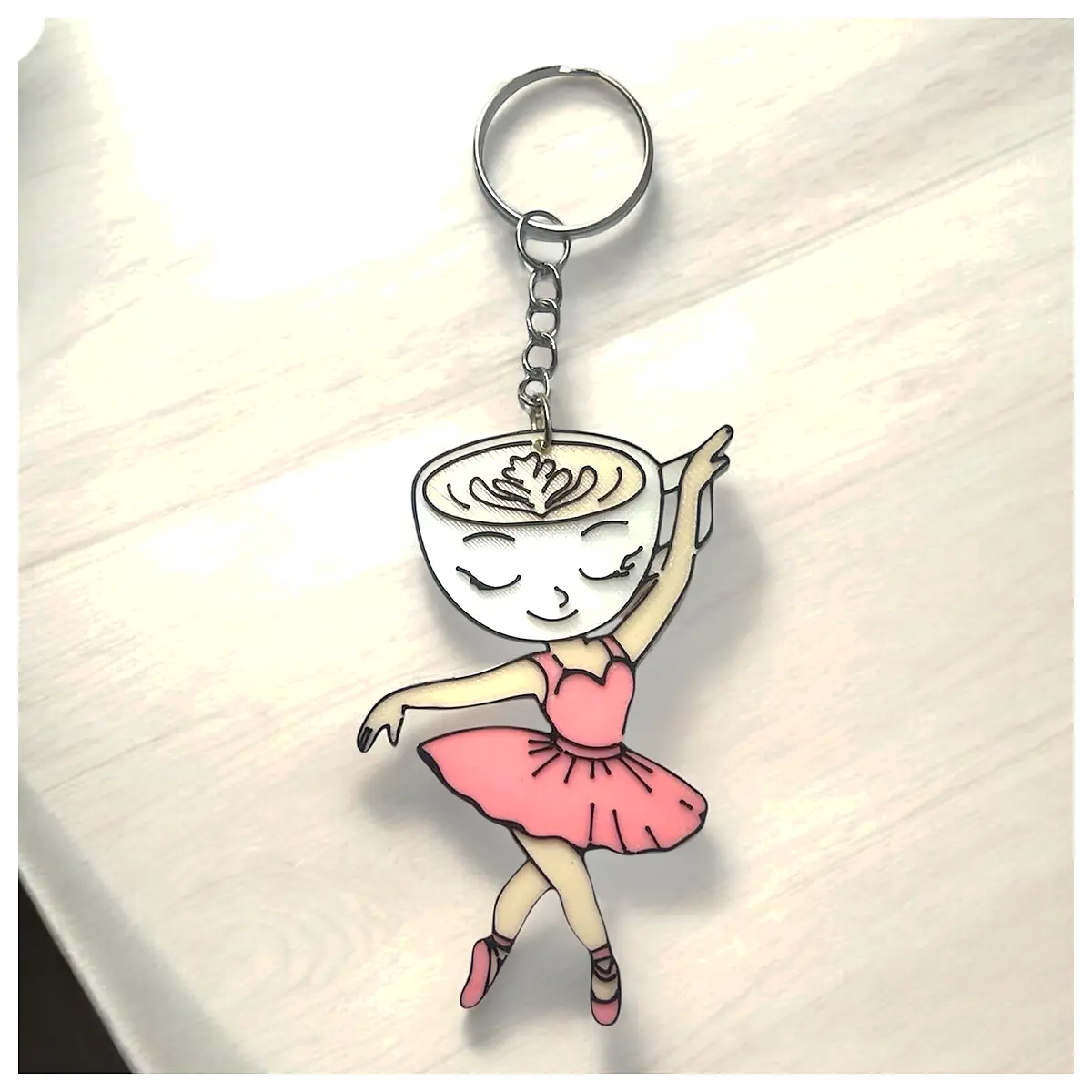 Capuchin Ballerina Keychain Charm Ornament Toy Pet Accessories Wholesale Retail