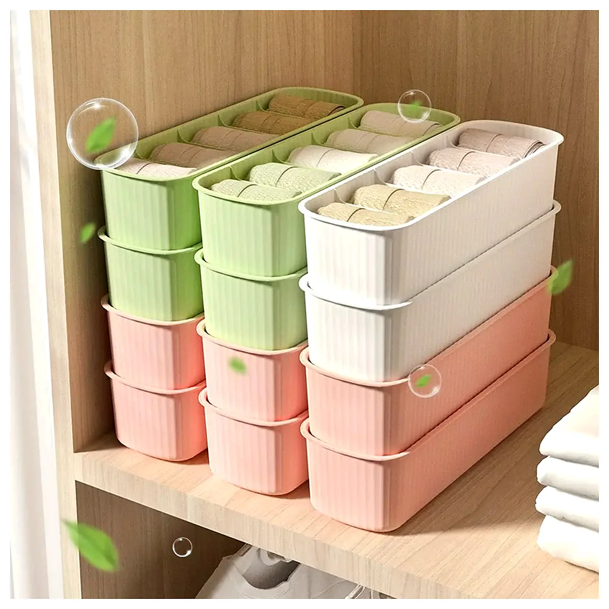 Sock Drawer Organizer Box Divider Storage Solution Home Bedroom Drawer Organizers Universal Storage Box