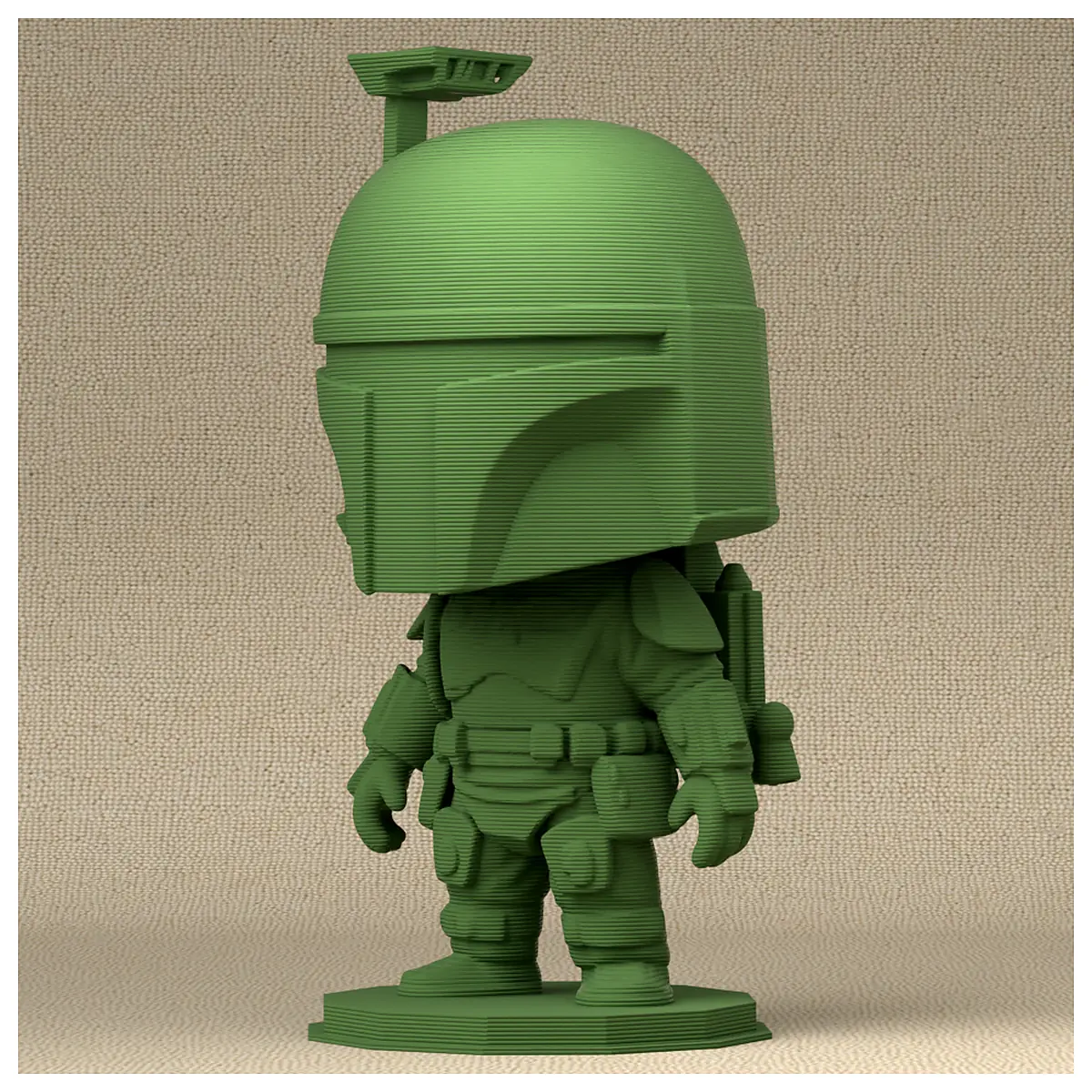 Boba Fett Chibi Figure Anime Collectible Cute Toy Character Model Repair Parts Accessories
