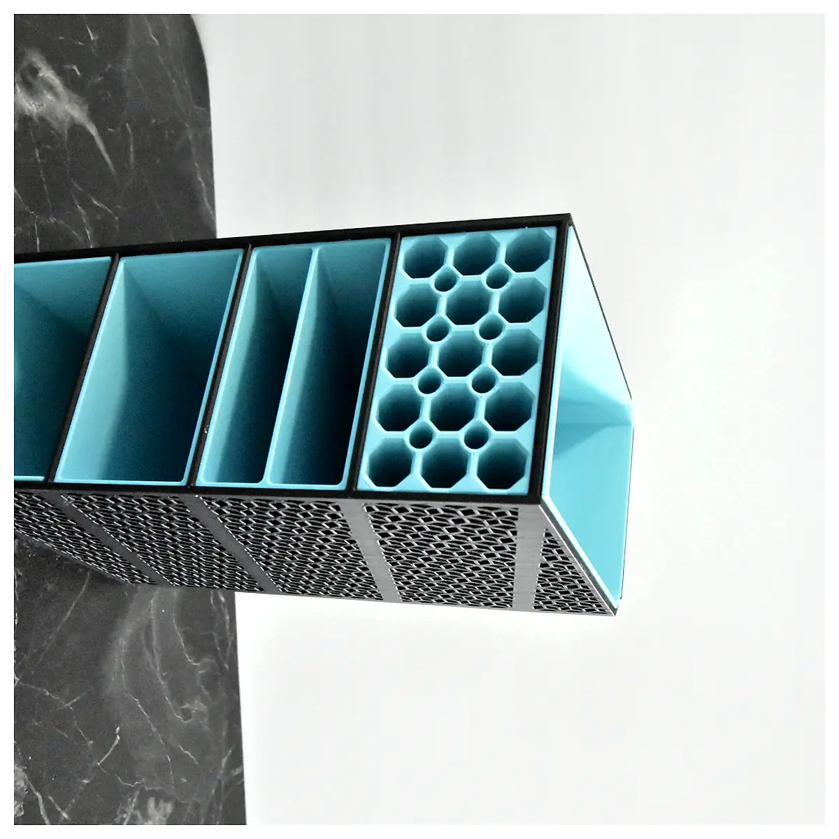 Large Kumiko Desk Organizer Tower Storage Solutions Multi Tiered Shelves Office Organizer