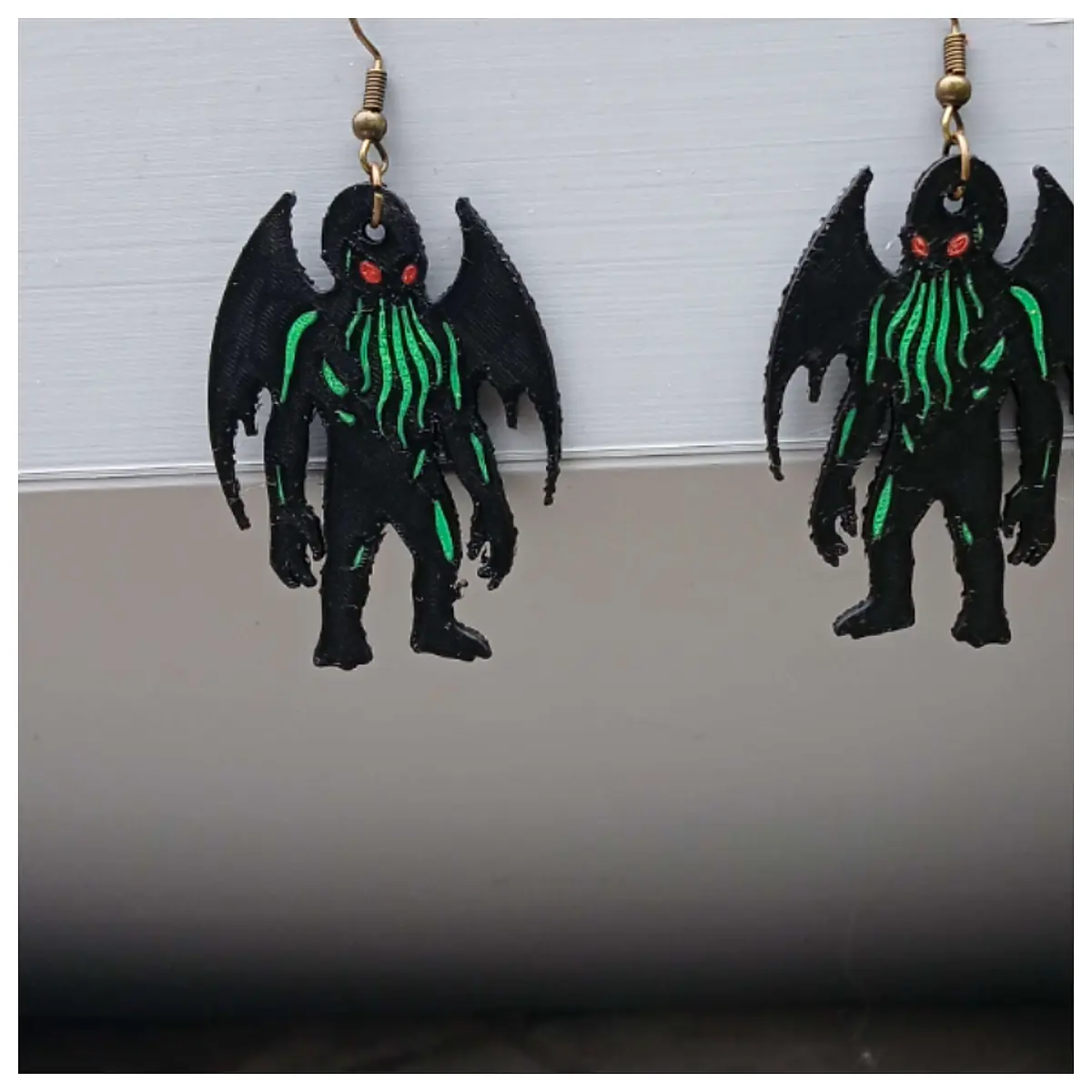 Cthulhu Earrings Horror Movie Character Jewelry Art Gothic Accessories