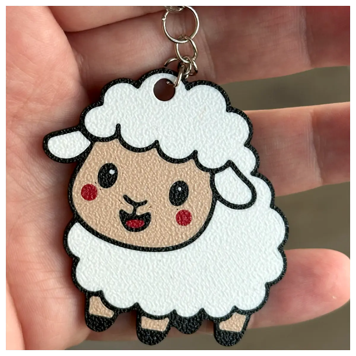 Cute Sheep Keychain Lamb Charm Wool Animal Keyring Sheep Toy Decoration Gift Souvenir