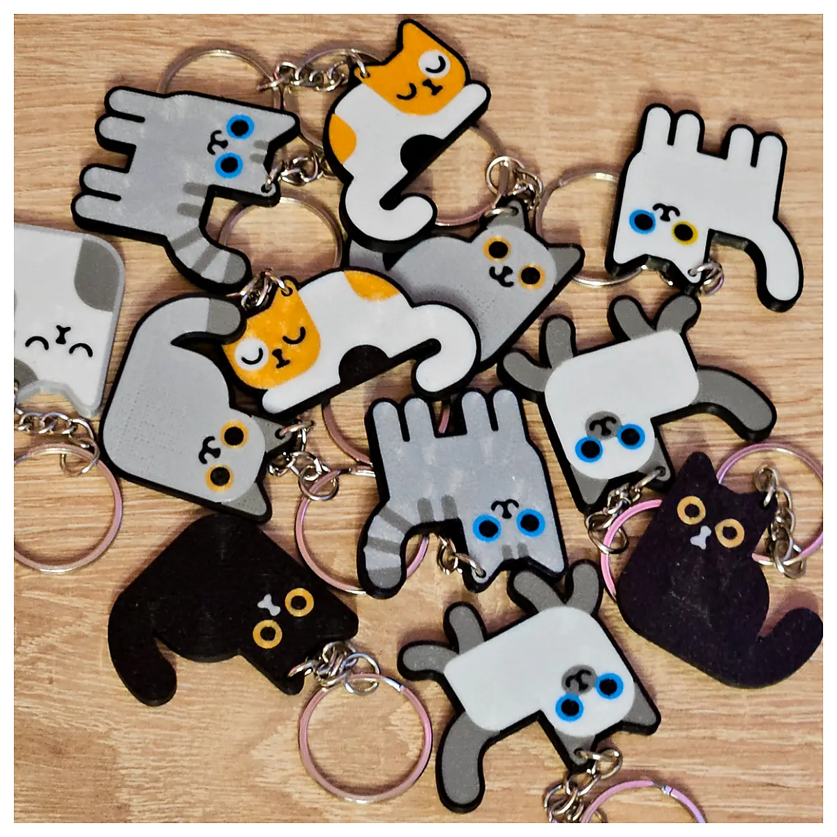 Cat Keychains Cute Animal Charms Pet Gifts Keychain Accessories Car Decoration Novelty