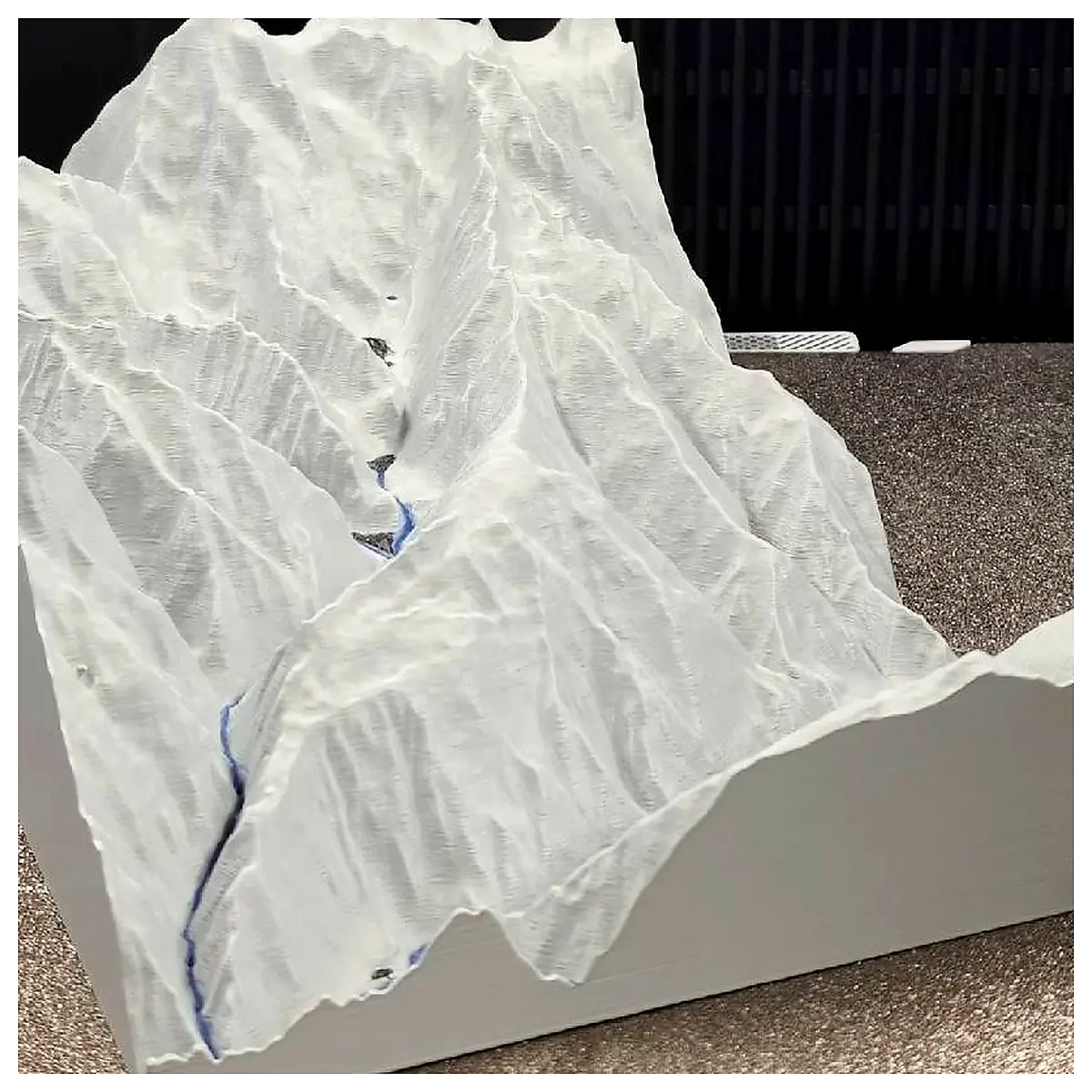 Yubeng Ice Lake Terrain Model Hiking Camping Outdoor Adventure Mapping Navigation