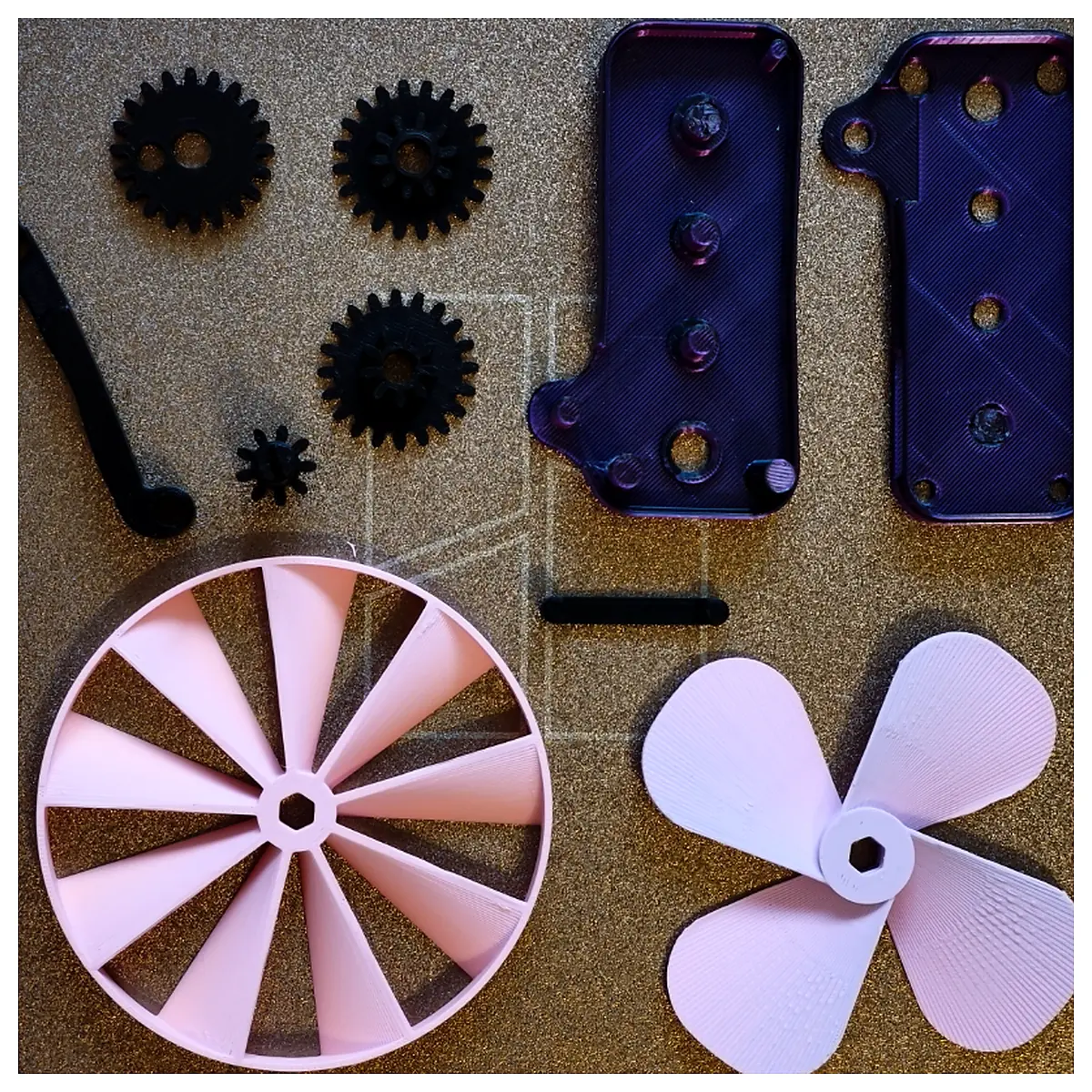 Hand Powered Mechanical Fan 3D Printing Project Parts Cooling Fan DIY Enthusiast