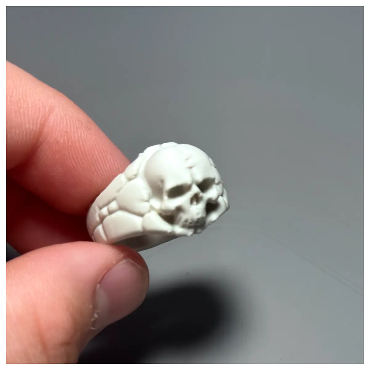 Stitched Skull Ring Skull Head Black Gothic Jewelry Ring Bracelet Wholesale Manufacturer Direct Sale