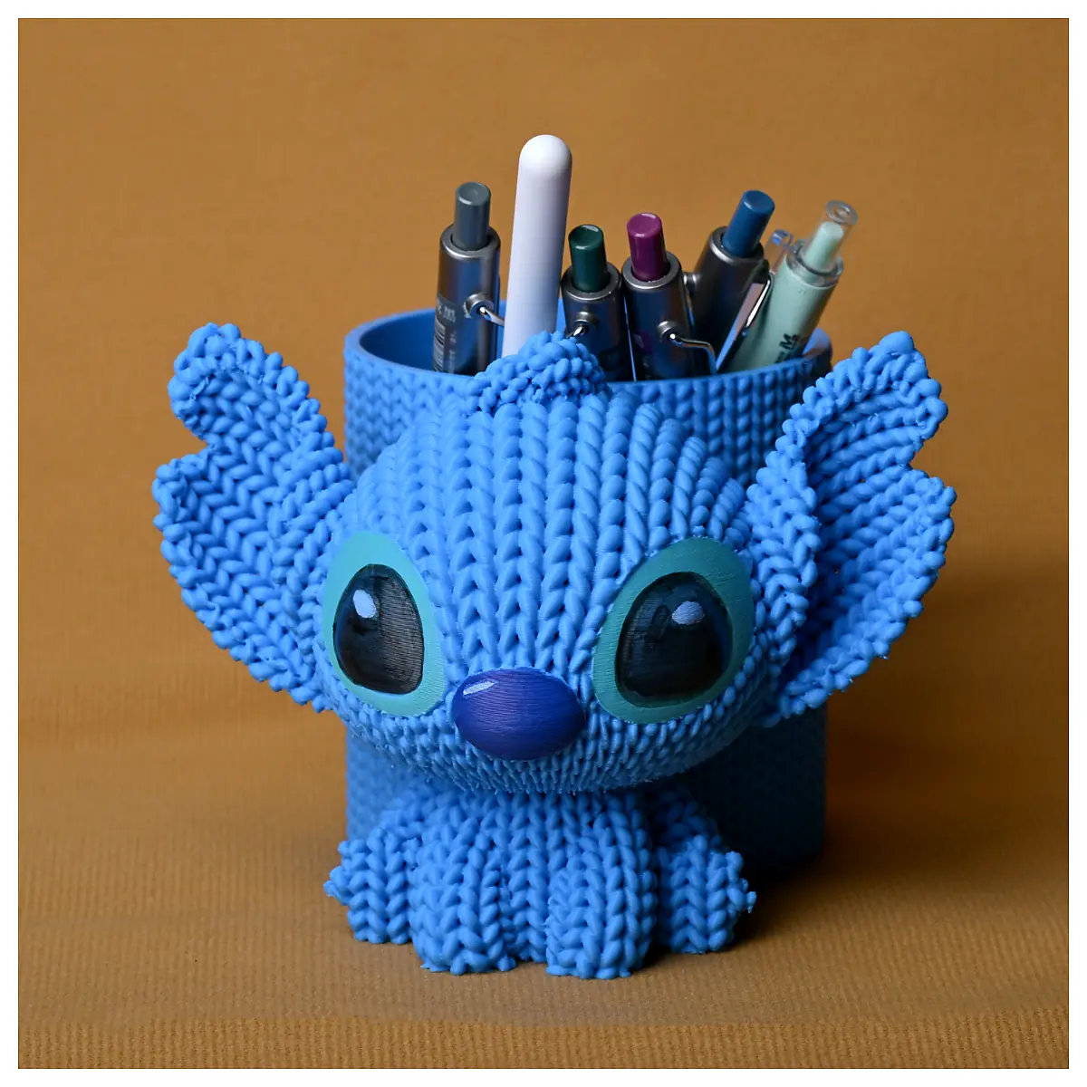 Knitted Lilo Stitch Pen Holder Craft Stitching Accessory Sewing Tool Creative Writing