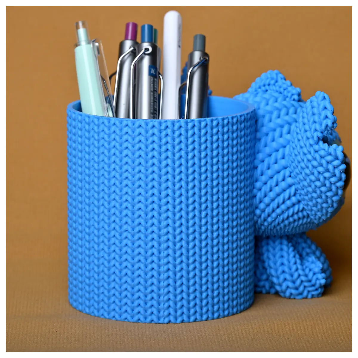 Knitted Lilo Stitch Pen Holder Craft Stitching Accessory Sewing Tool Creative Writing