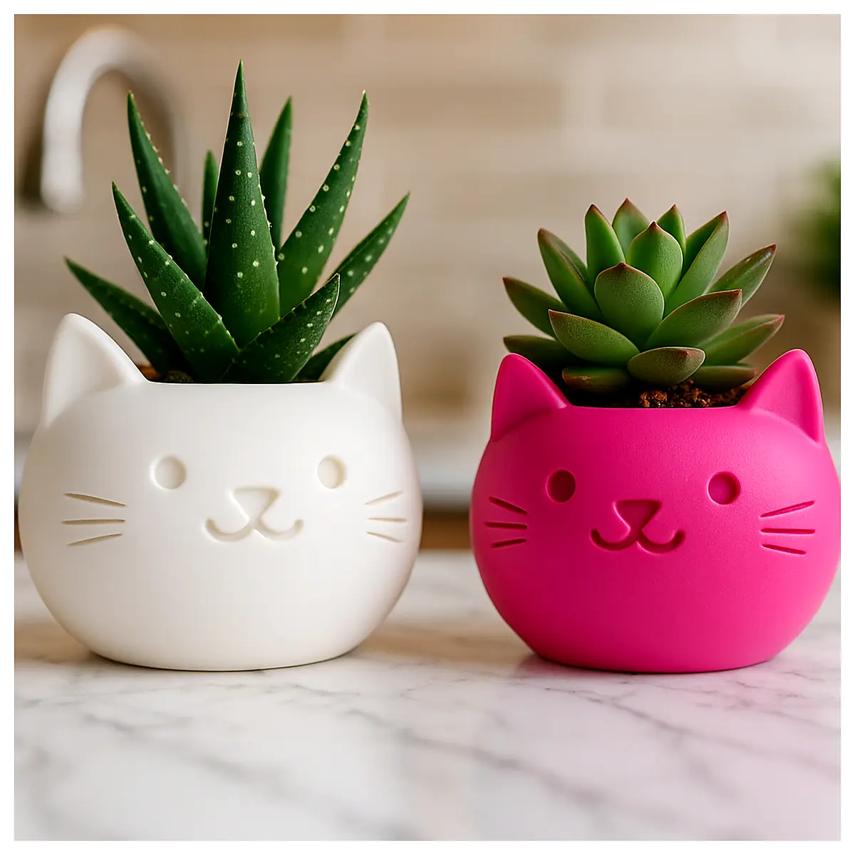 Cat Vases Succulent Pots Cute Plant Pots Small Decorative Pots for Succulents Cacti Indoor Plants Greenery