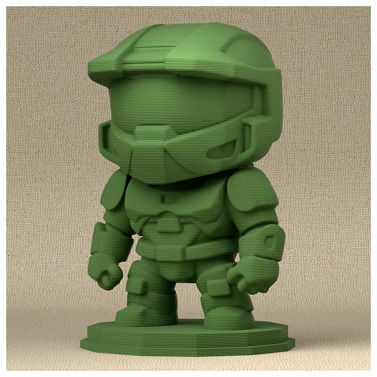 Master Chief Chibi Figure Collectible Model Anime Soldier Cute Collectible Toy Zero Combat