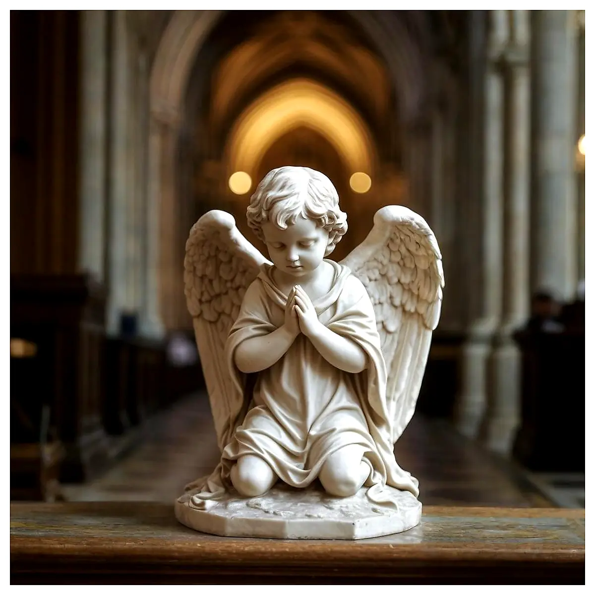 Praying Angel Figurine Sacred Statue Religious Decor Prayer Angel Christmas Gift Home Decor