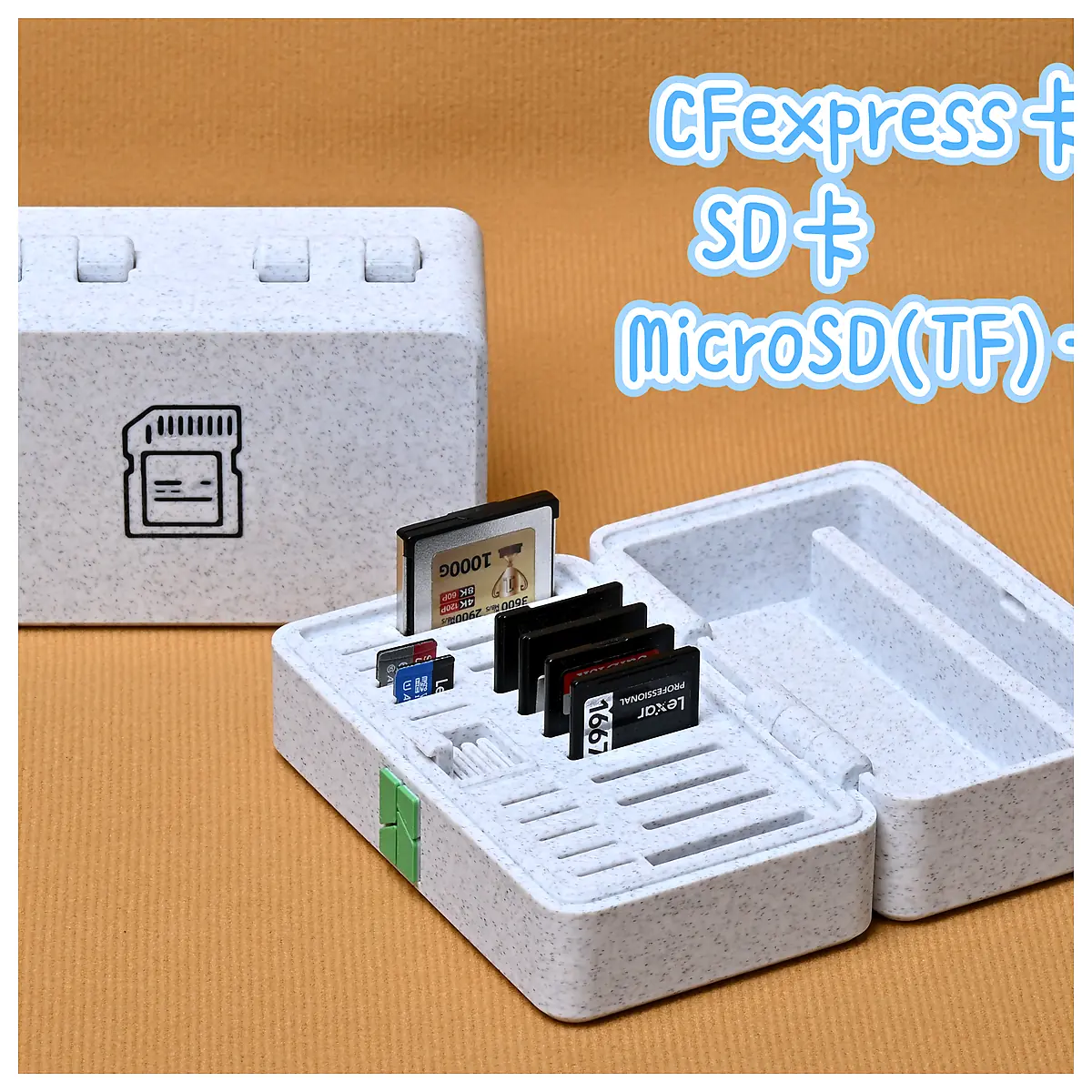 Card Case CFexpress SDmicroSD TF Storage Protection Universal Holder One Piece Design No Hardware Needed