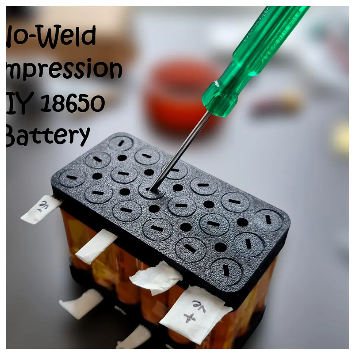 18650 Battery Compression Tool DIY No Weld Battery Assembly Parts Repair Components