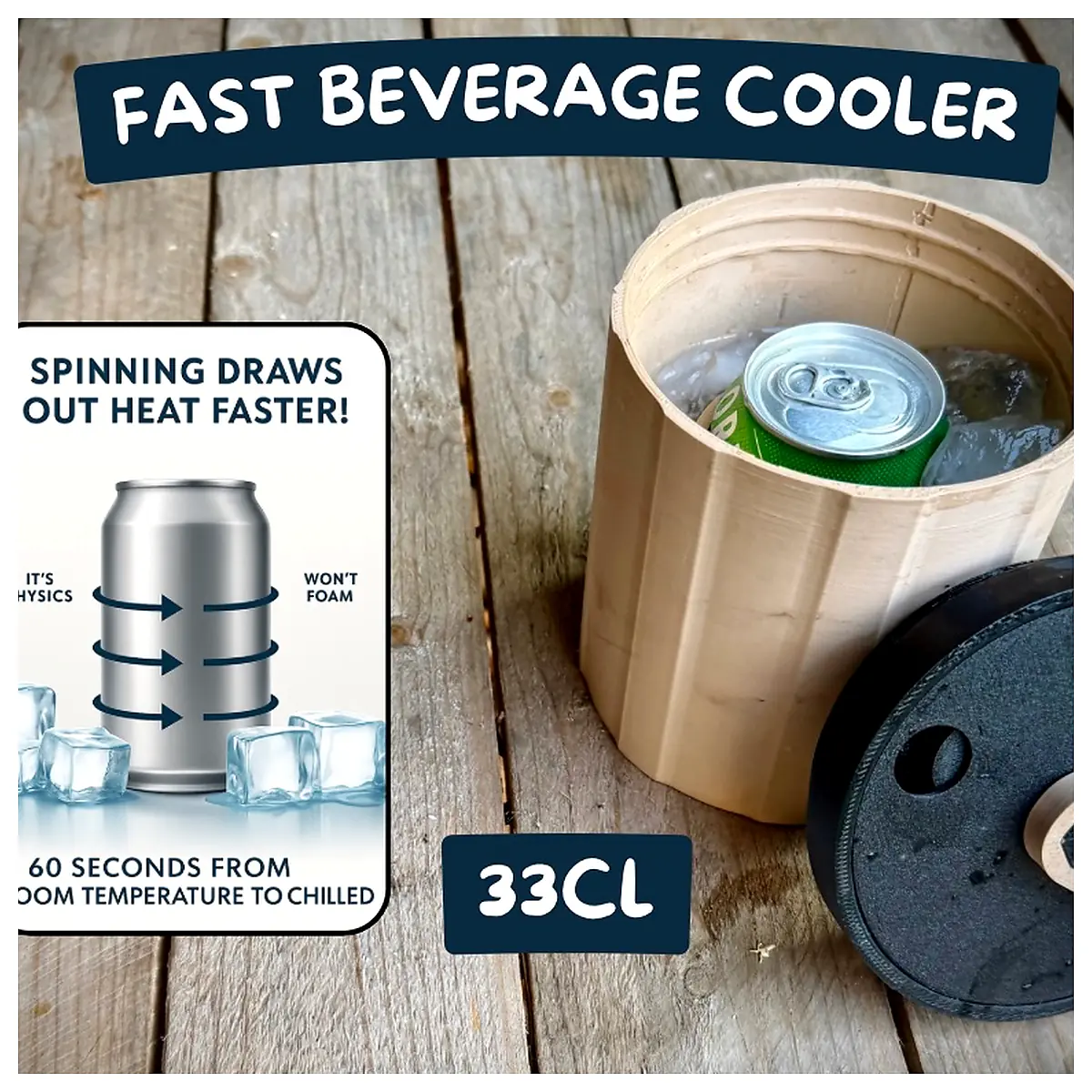 Can Cooler 33CL 50CL Universal Ice Cooler Fast Cooling Drink Cooler Accessories Ice Drinks Parts