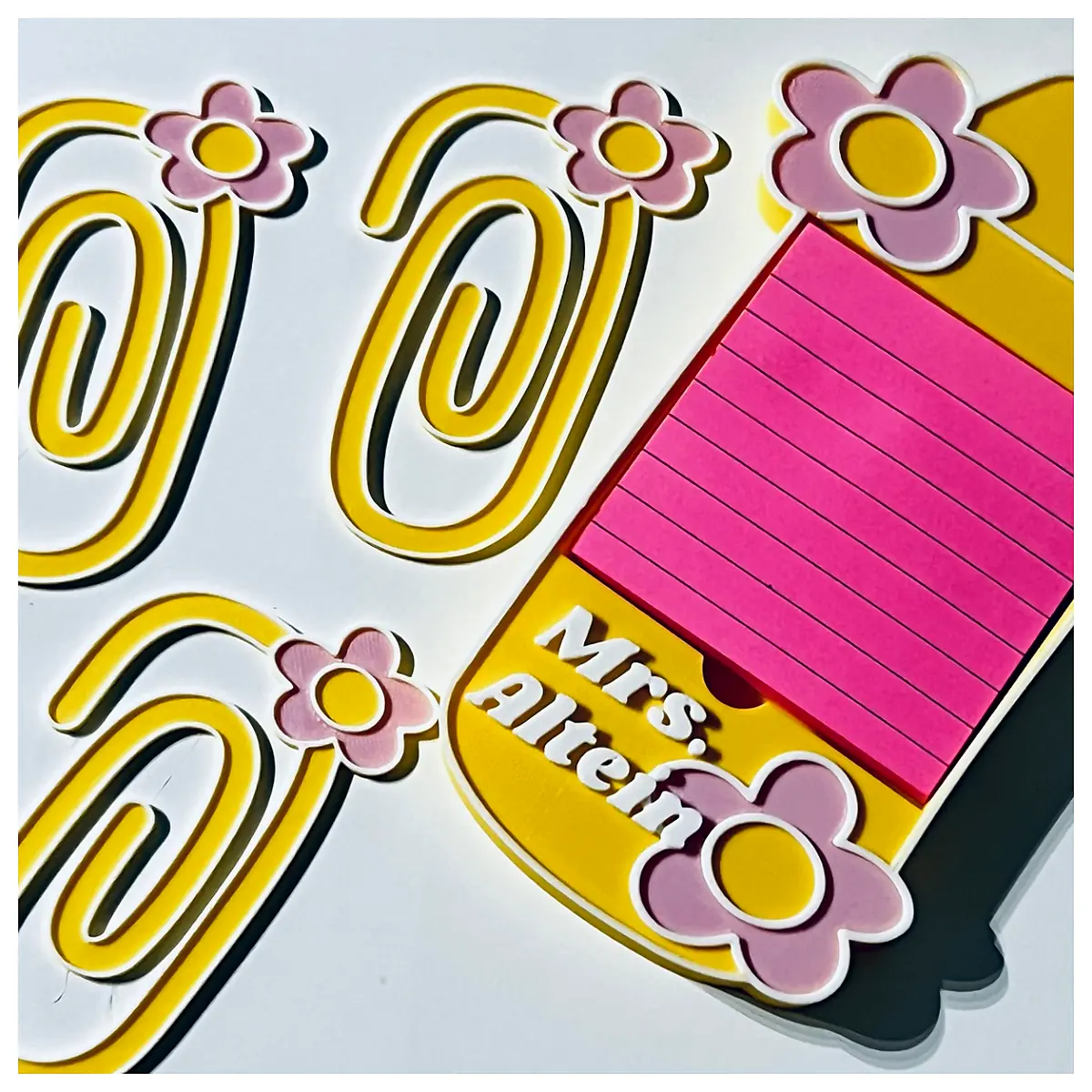 Sticky Note Holder Teacher Gift Desk Organizer Multi Purpose Storage Office Supplies Bulk Stationery