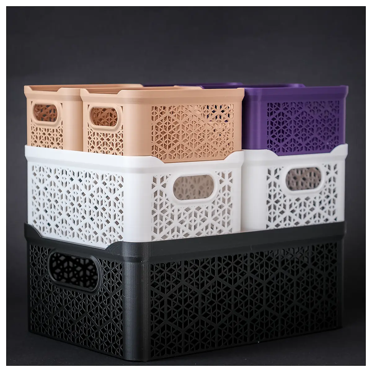 Stackable Baskets Organizer Storage Containers Boxes Parts Repair Transport