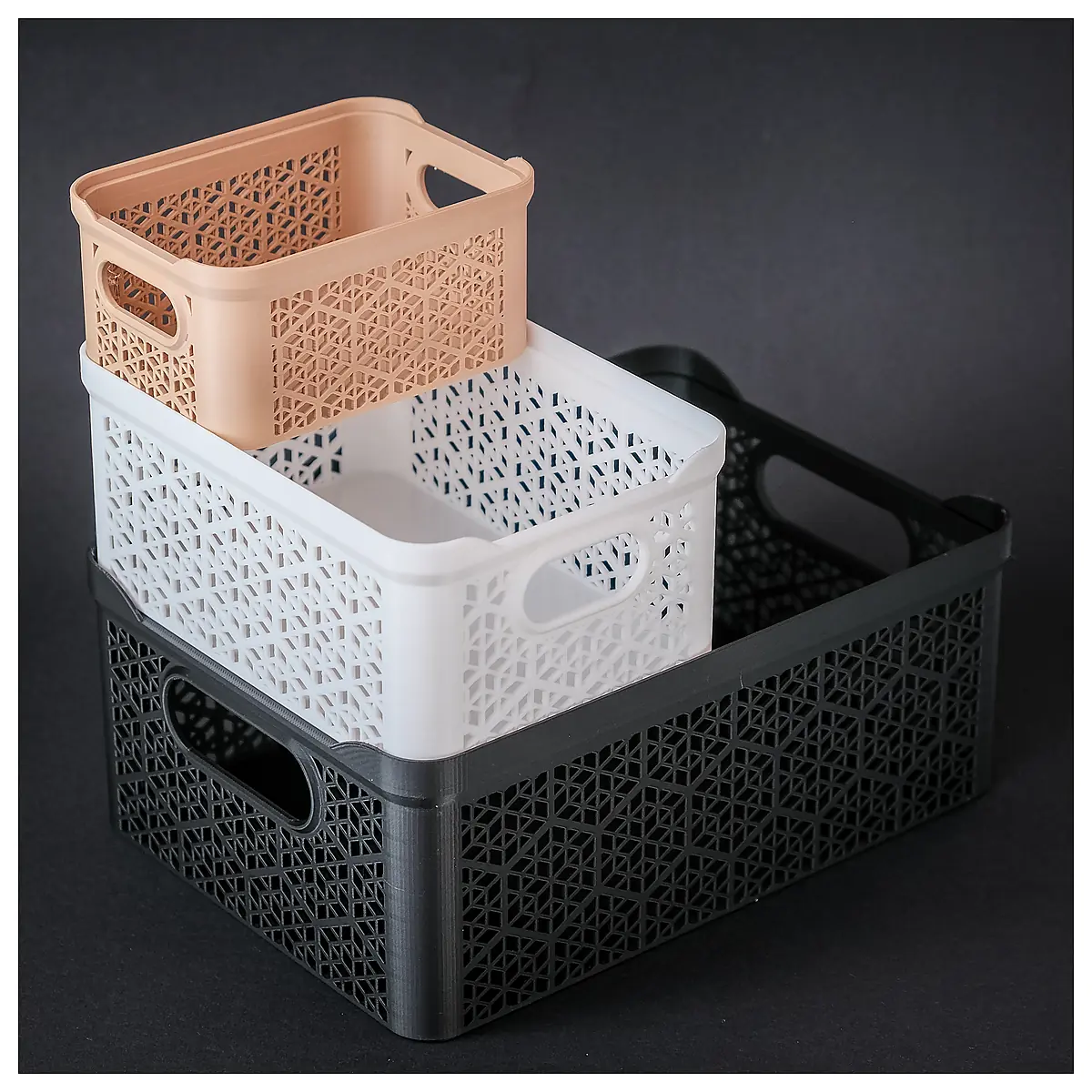 Stackable Baskets Organizer Storage Containers Boxes Parts Repair Transport