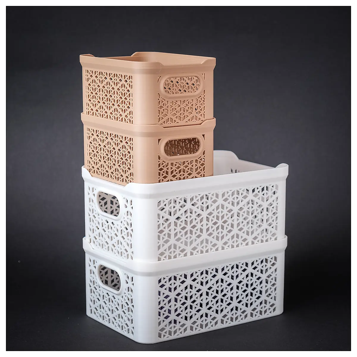 Stackable Baskets Organizer Storage Containers Boxes Parts Repair Transport