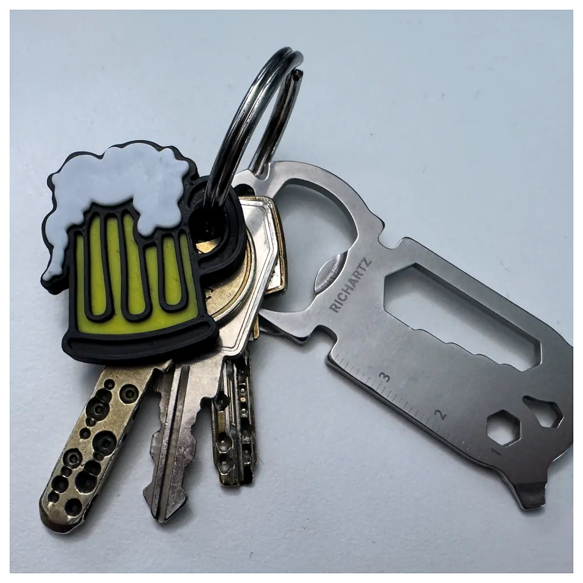 Beer Keychain Bottle Opener Keyring Drinking Accessory Beer Lover Gift Portable