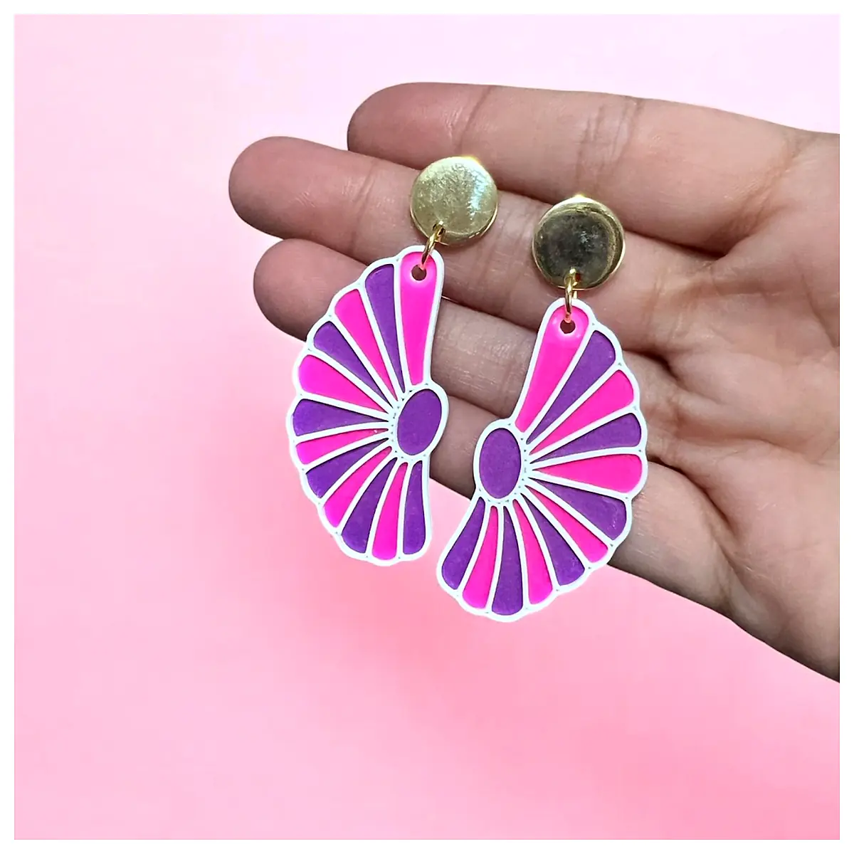 Half Flower Earrings Delicate Floral Studs Jewelry Elegant Gift Buy Online