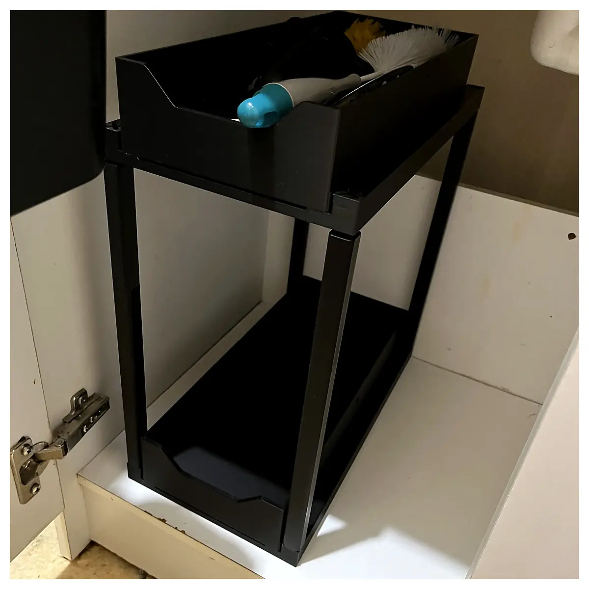 Under Sink Organizer Storage Cabinet Shelf System Universal Easy Install Kitchen Accessories