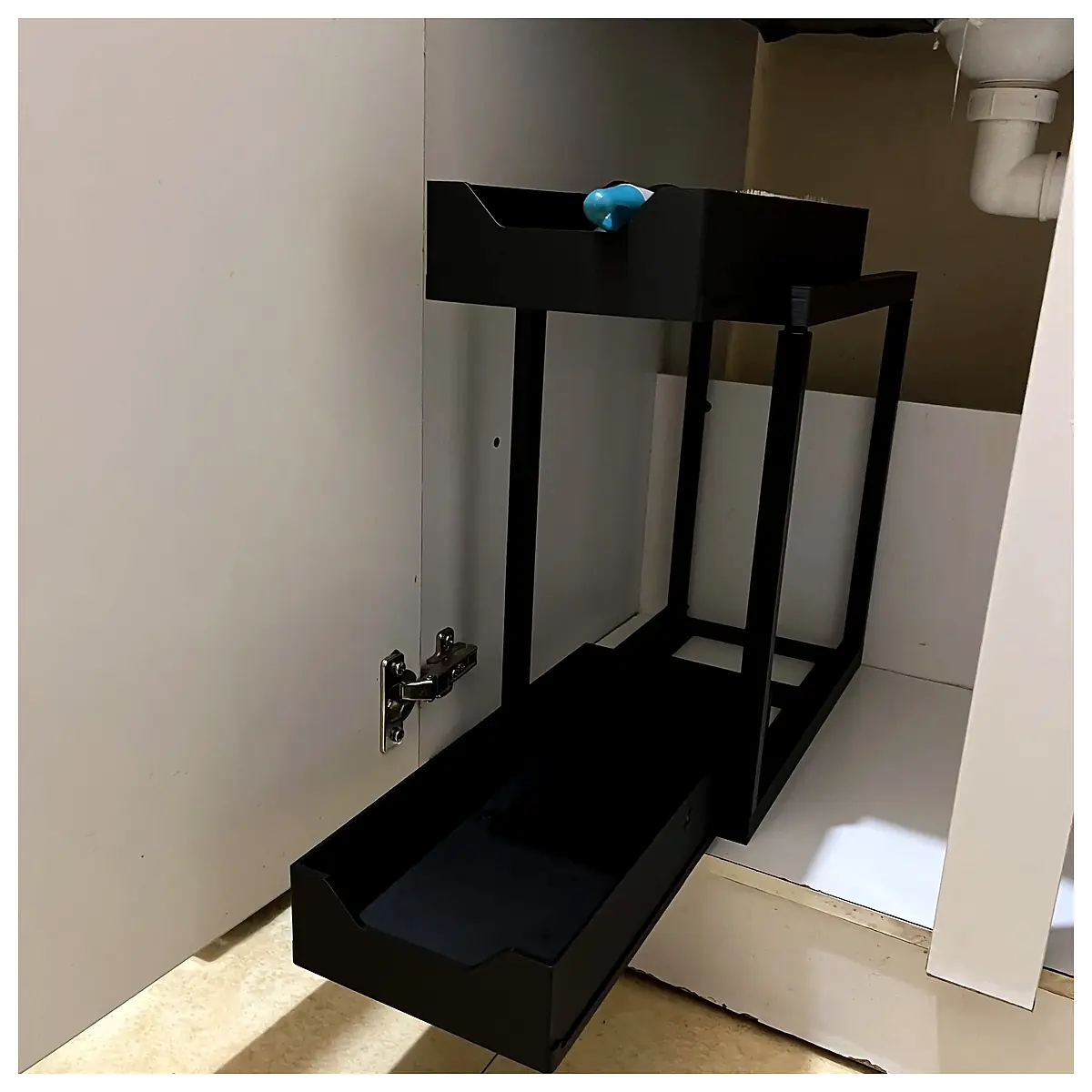 Under Sink Organizer Storage Cabinet Shelf System Universal Easy Install Kitchen Accessories