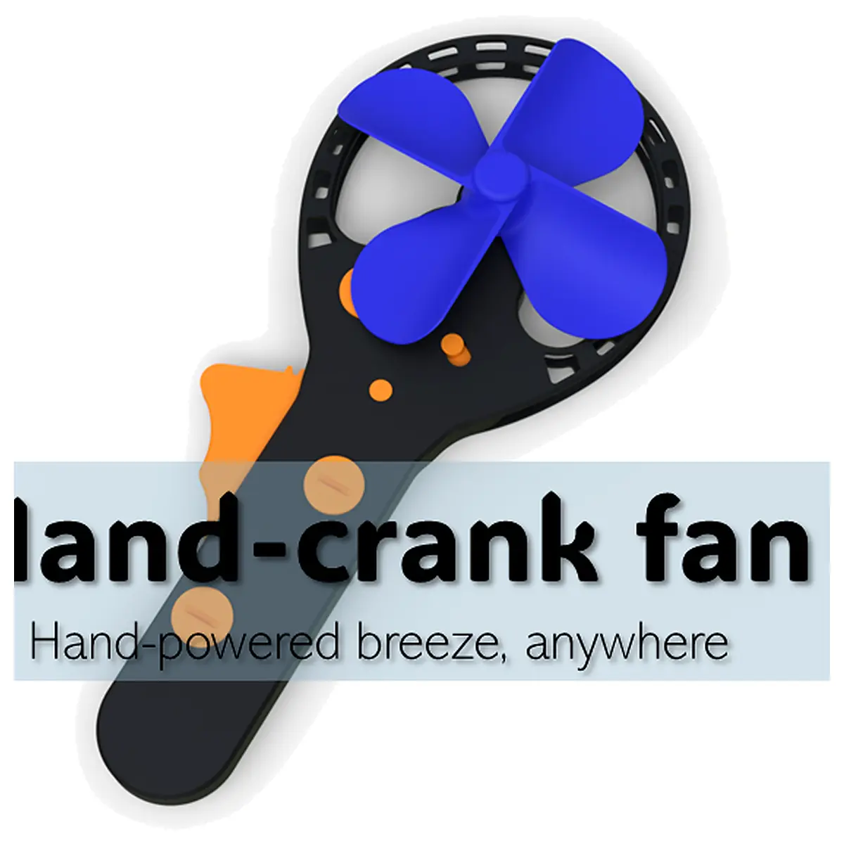 Hand Crank Fan Portable Breeze Cooling Fan Outdoor Camping Repair Accessory Mini Fan