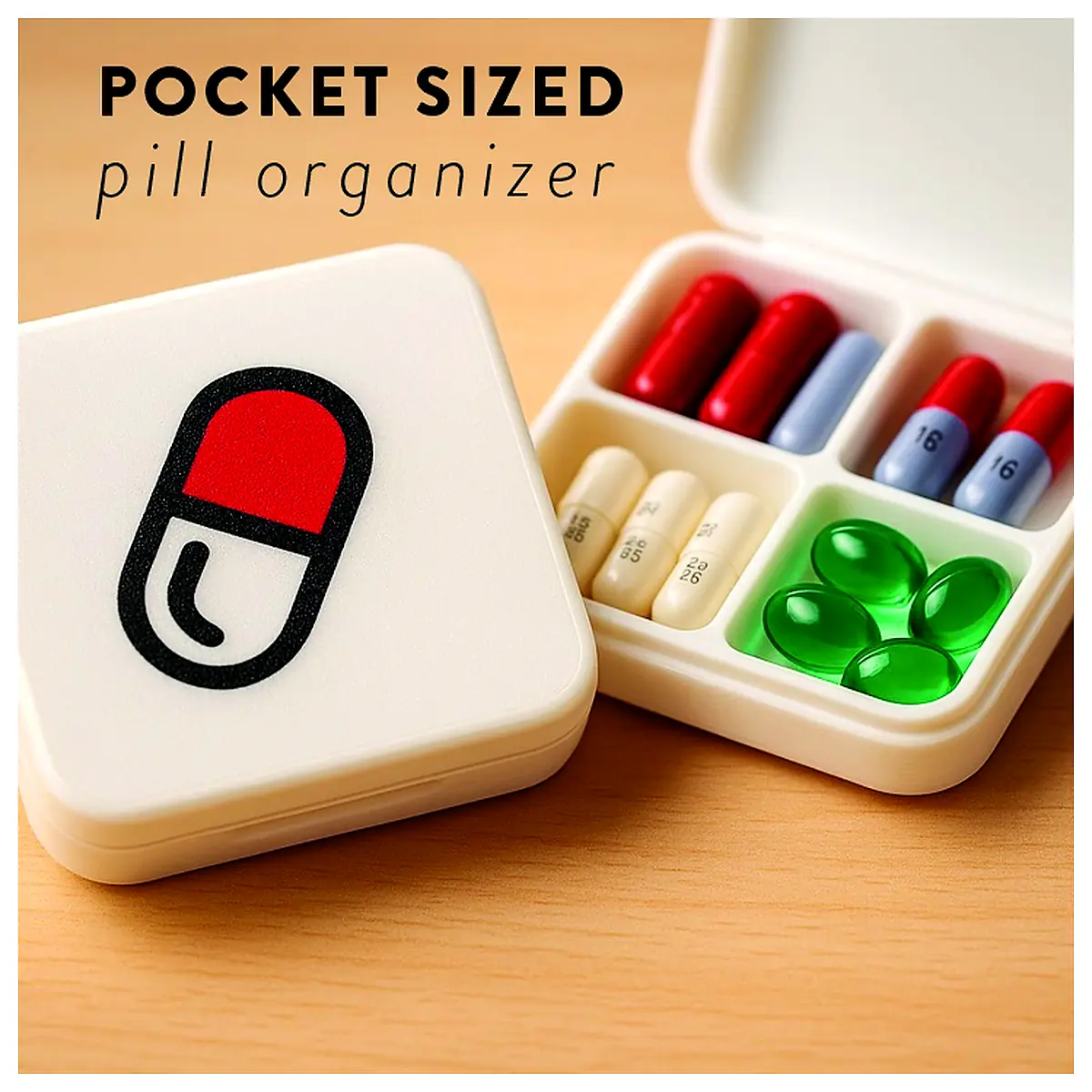 Pocket Pill Box Print Place Box Medication Organizer Pill Case Parts Repair Services
