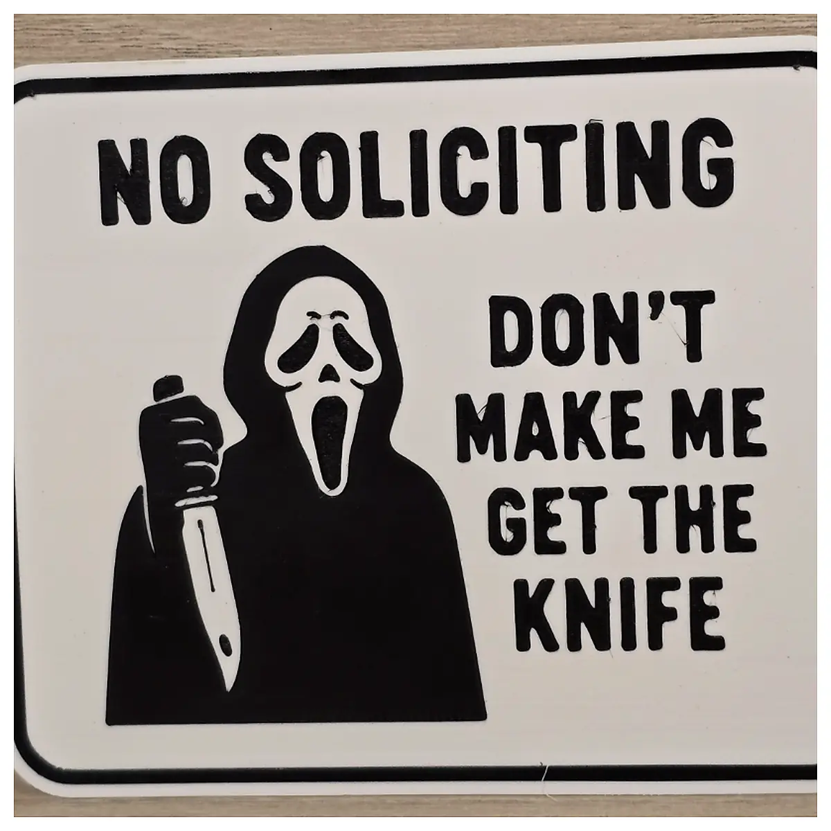 No Soliciting Sign Security Warning Deter Bumper Privacy Protection Guard Sign