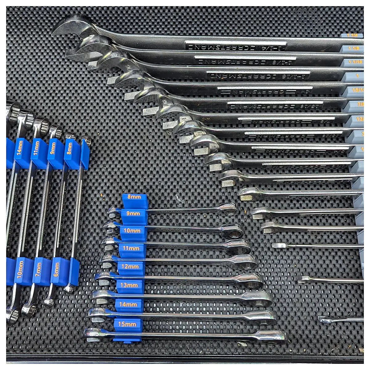Wrench Organizer Modular Tool Storage Parts Repair Kit Fasteners Hardware Accessories