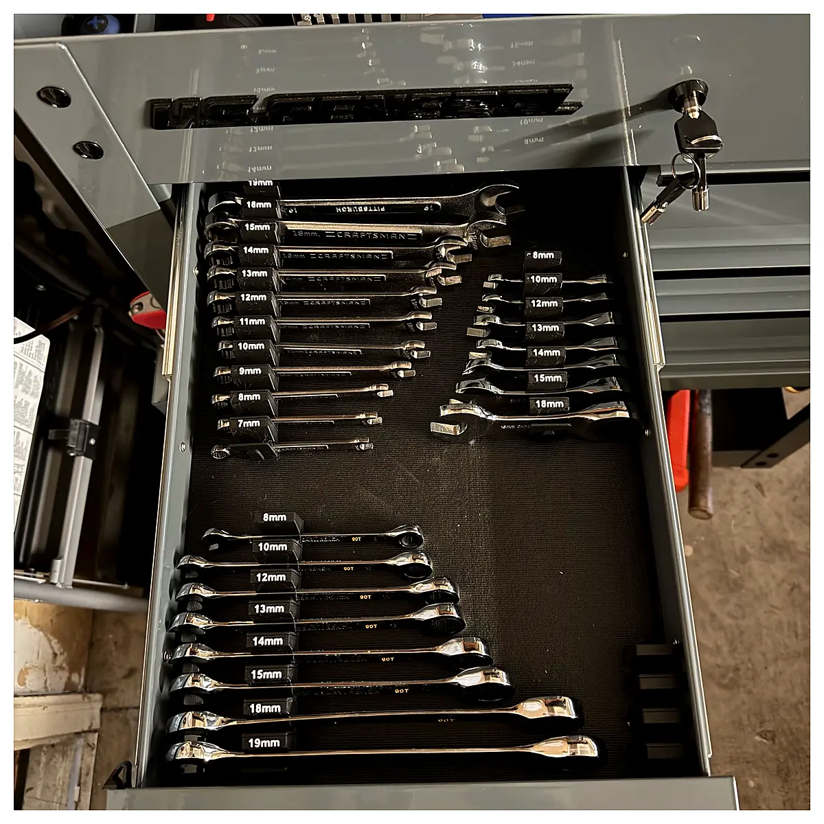 Wrench Organizer Modular Tool Storage Parts Repair Kit Fasteners Hardware Accessories