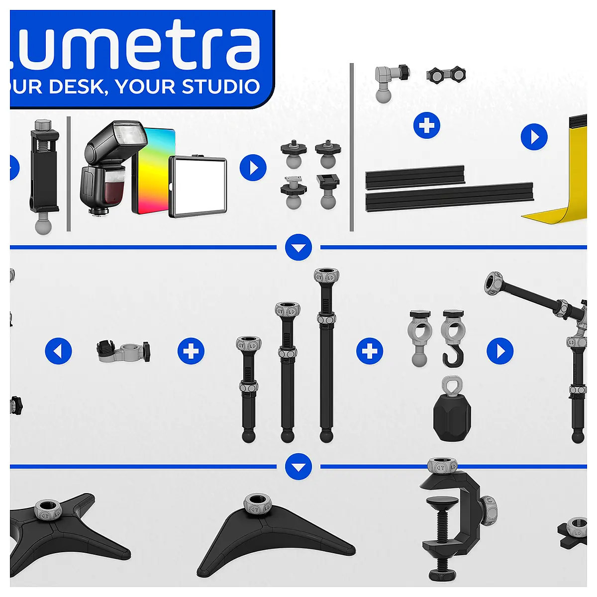 Modular Photography Stand System Photography Tripod Accessories Stable Support Camera Support Studio Setup Photography Equipment