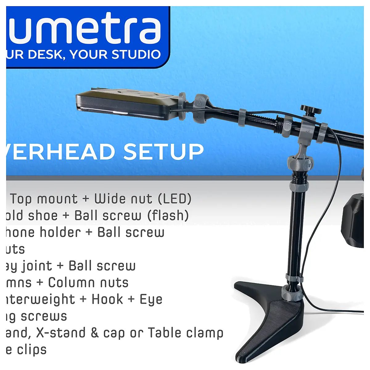 Modular Photography Stand System Photography Tripod Accessories Stable Support Camera Support Studio Setup Photography Equipment