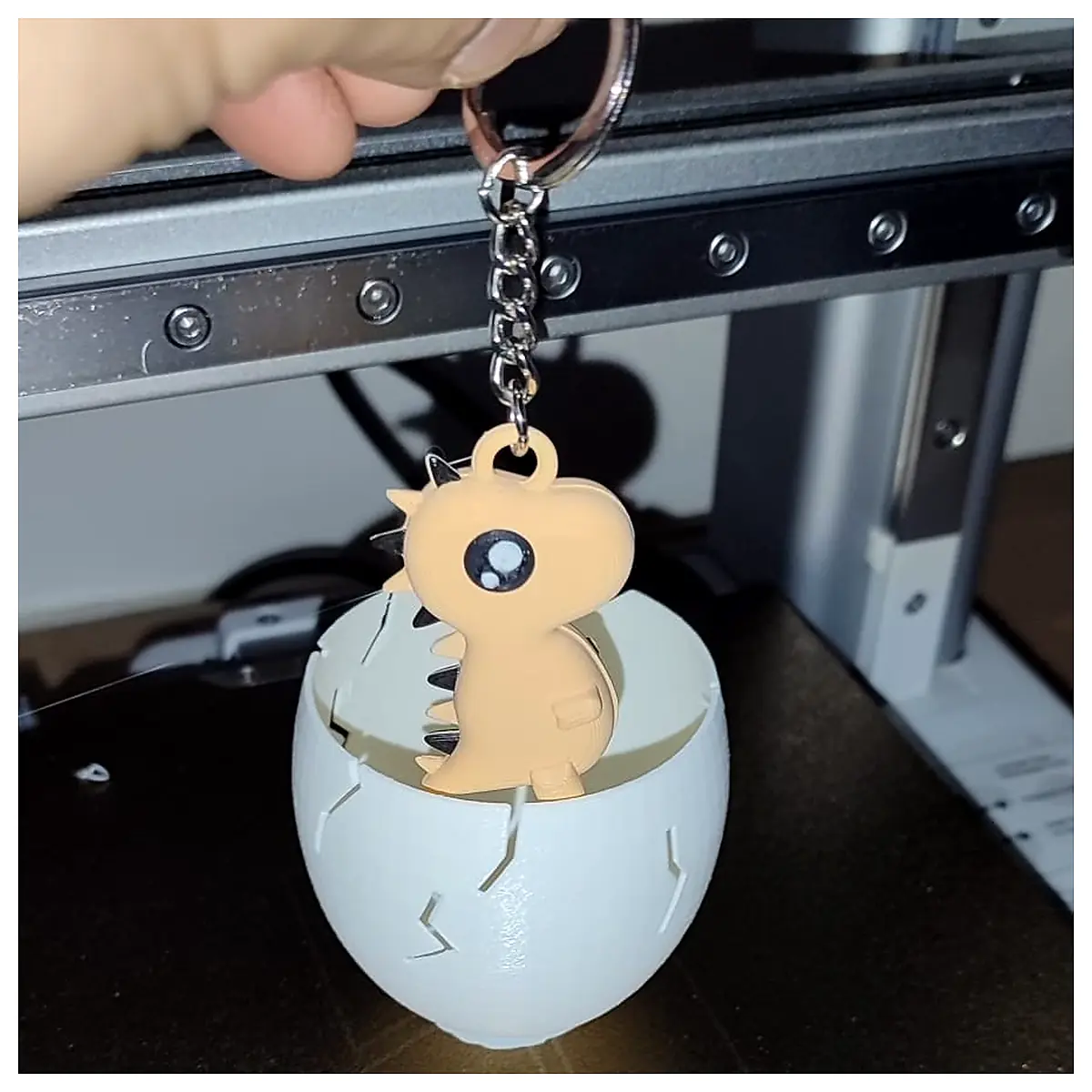 Surprise Egg Keychain Dinosaur Toy Kids Gift Novelty Egg Keyring Dino Collectible Figure Roleplay