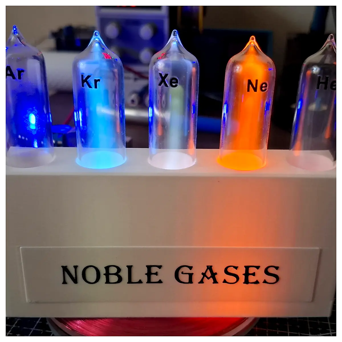 Noble Gas Display Stand Gas Model Holder Experiment Display Rack Atomic Model Support Chemistry Education Accessory