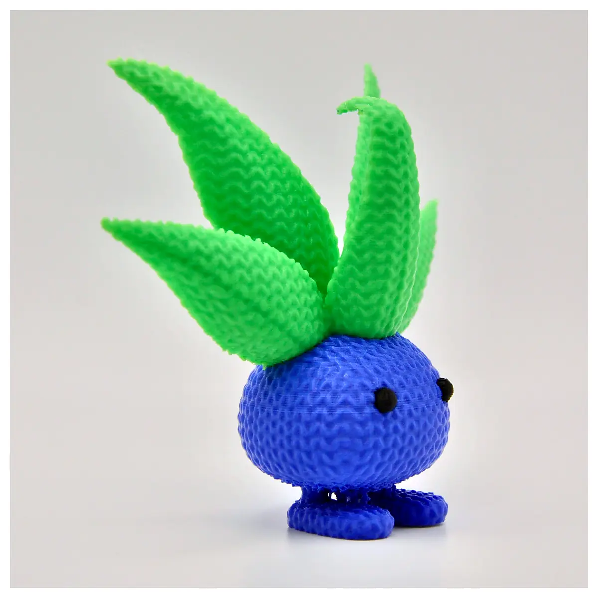 Knitted Oddish Plush Toy Animals Plush Gift Comfort Soft Stuffed Pet Patchwork Cute