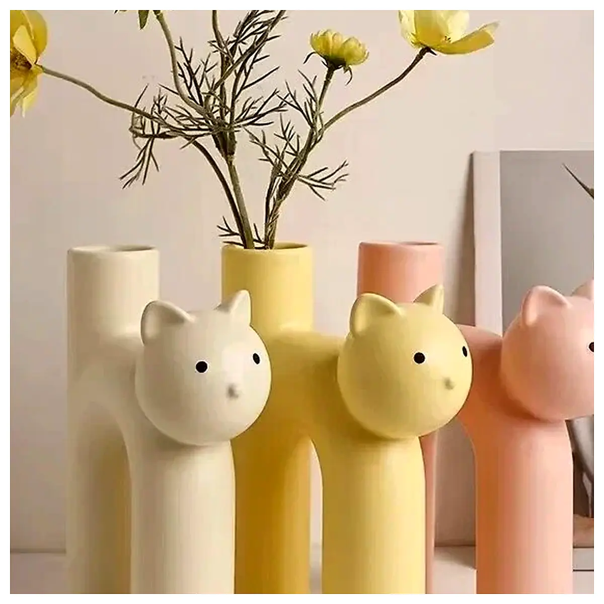 Cat Vases Panda Vases Ceramic Animal Decor Home Decorative Vase Art Repair Parts Universal