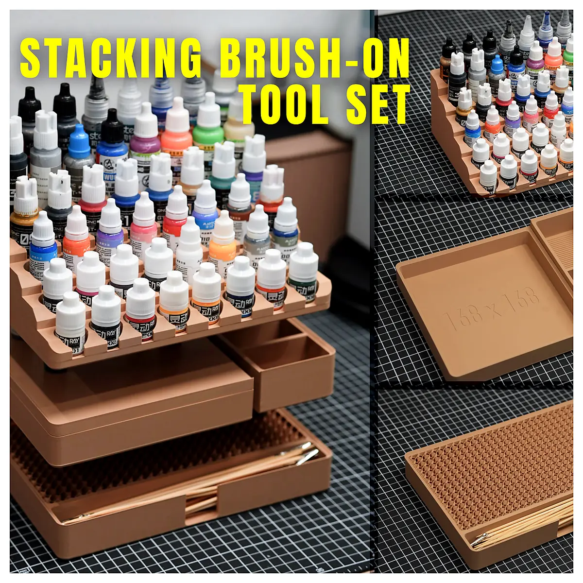 RC004 Brush on Tool Set Multi Surface Painting Brushes Art Supplies Creative Brush Set Patch Repair