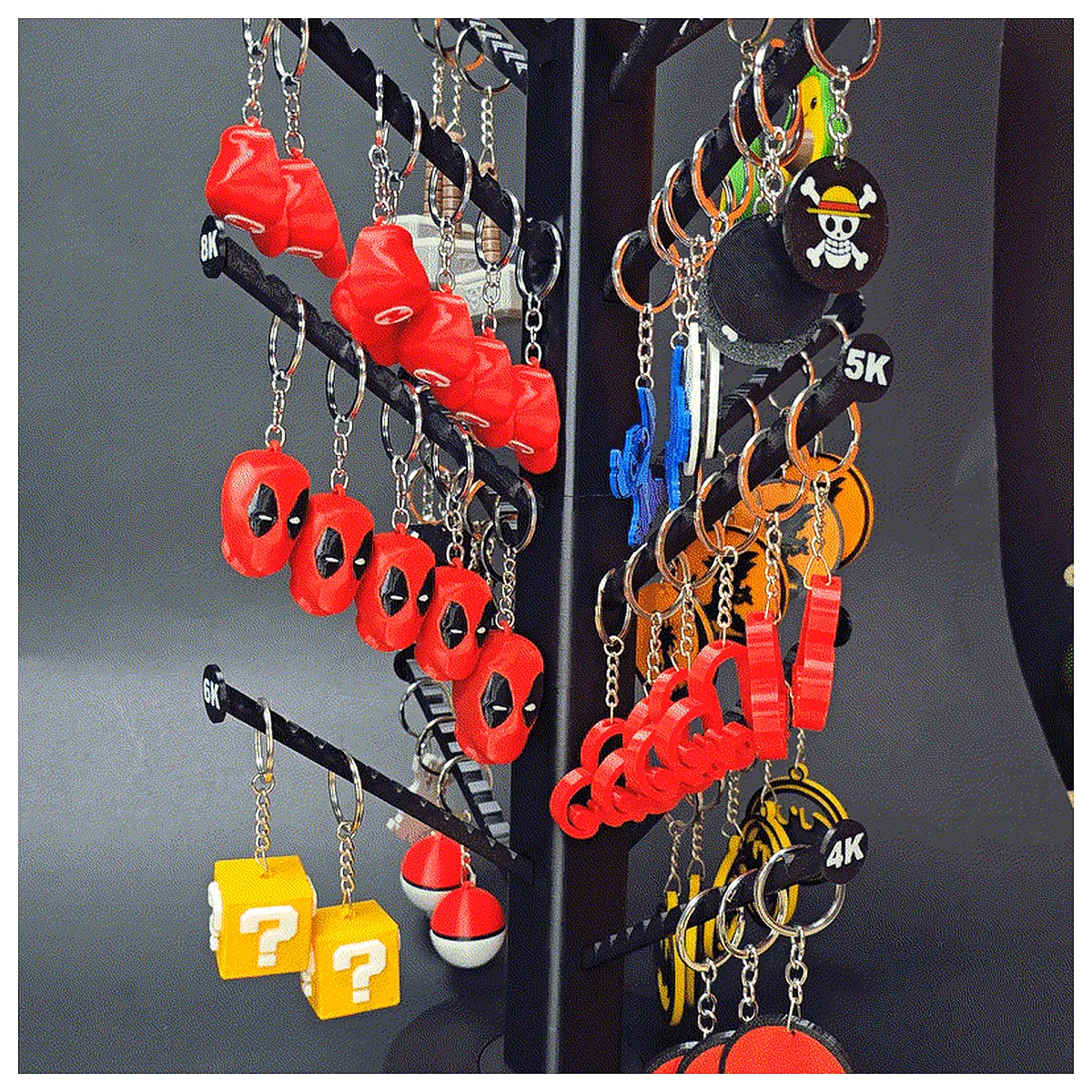 XXL Modular Keychain Display Stand Rotating Keychain Holder Organizer Storage Rotating Display Case