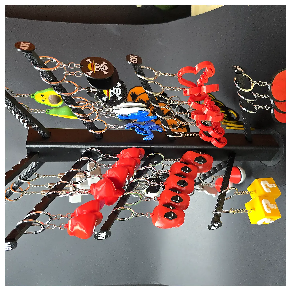 XXL Modular Keychain Display Stand Rotating Keychain Holder Organizer Storage Rotating Display Case