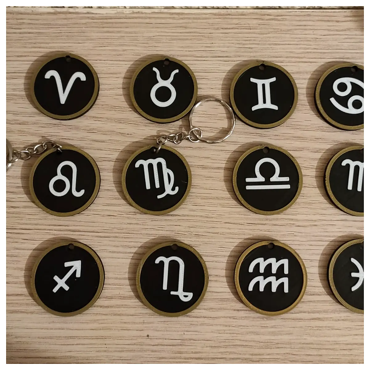 Zodiac Keychains Jewelry Signs Lucky Charms Horoscope Personalized Gifts