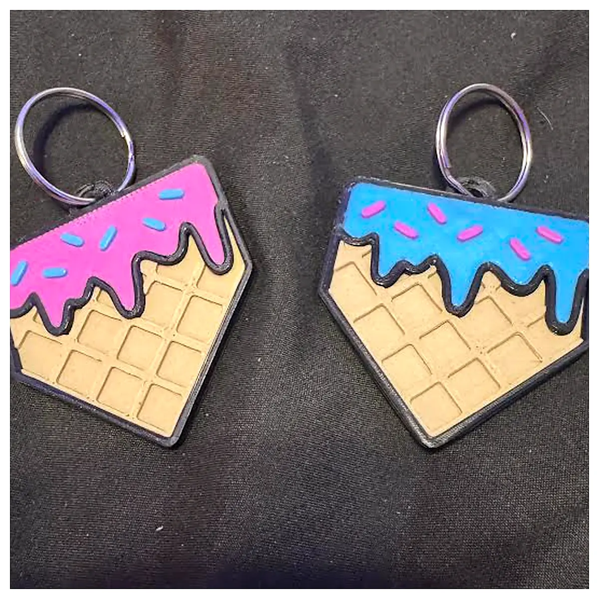 Ice Cream Baseball Keychain Summer Fun Baseball Gift Sports Memorabilia Team Souvenir Novelty Keychain