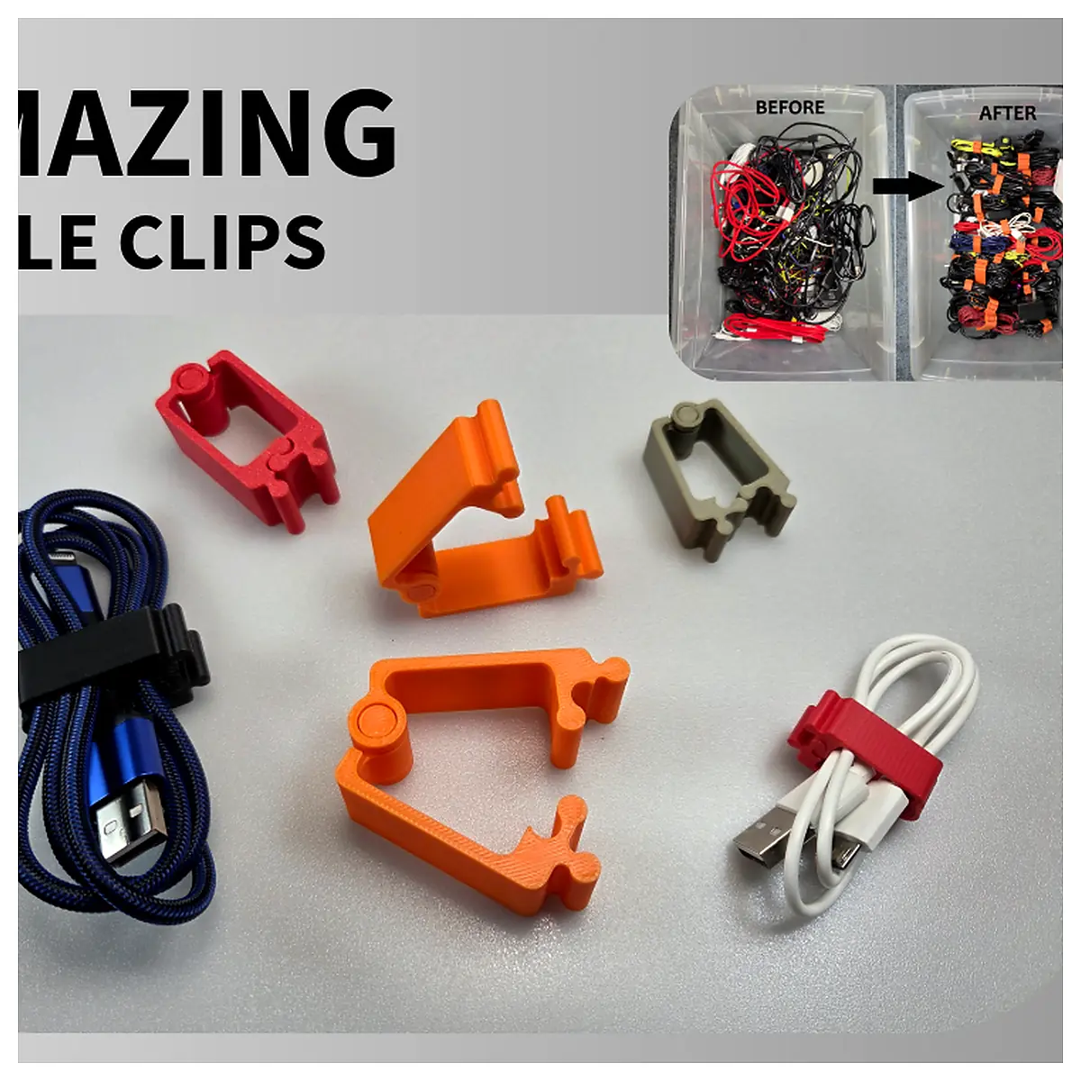 Cable Clips V4 Fast Installation Wire Organizer Cable Management Repair Parts Universal