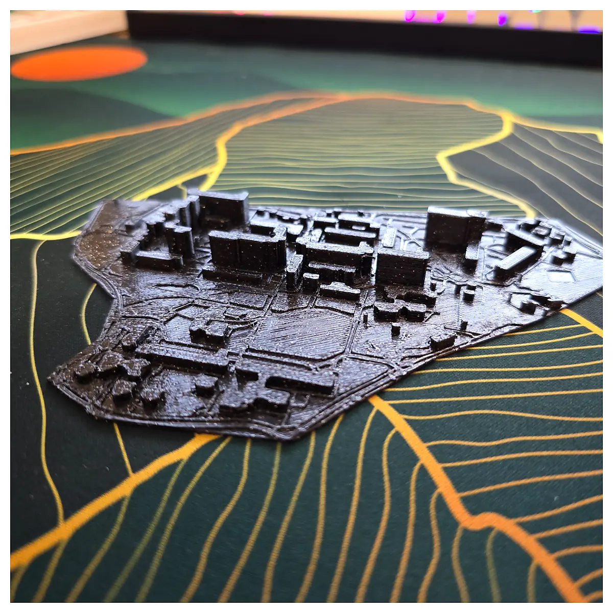 3D Map Model City Terrain Building Models Travel Maps Desktop Decoration Learning Collecting Gift Urban Landscape