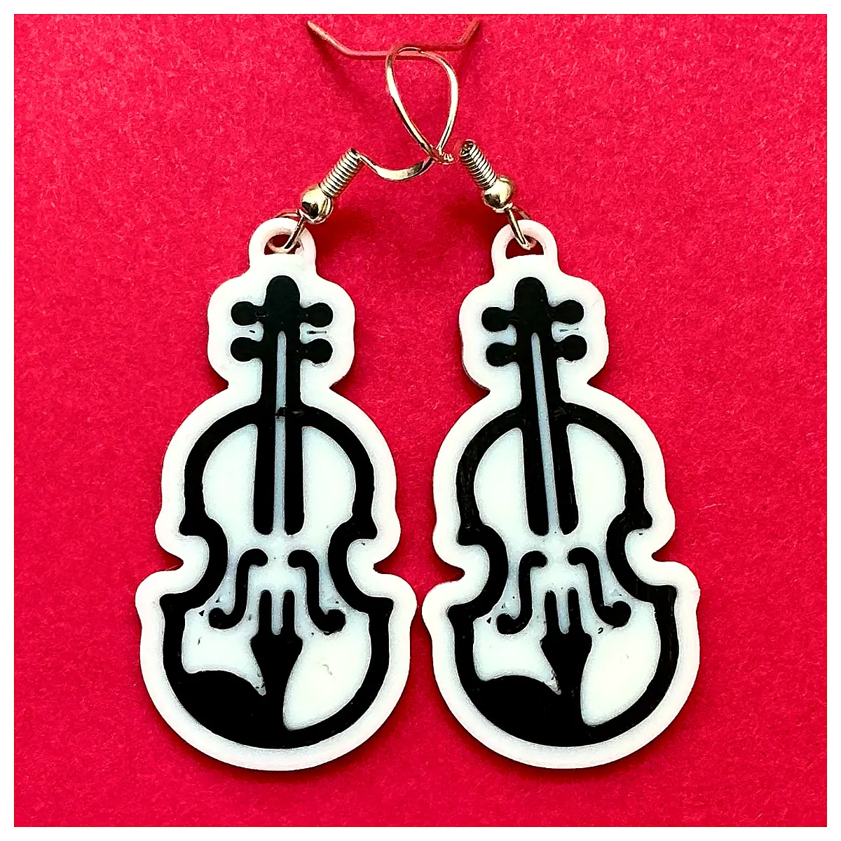 Violin Earrings Jewelry String Instrument Tuning Repair Parts Wholesale Retail