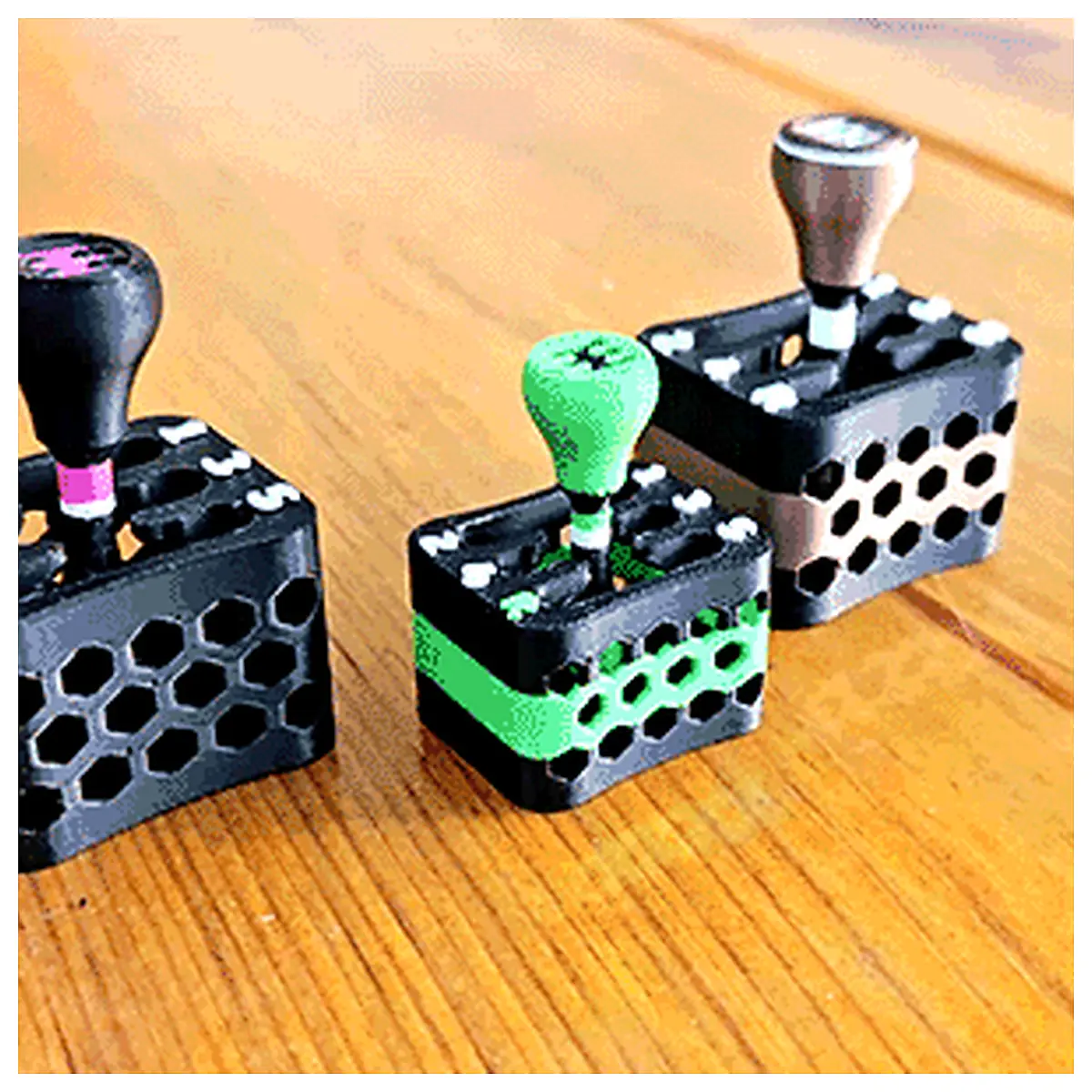 Gear Shift Fidget Toy Print Pattern Fidget Stress Relief Button Replacement Parts Car Accessories