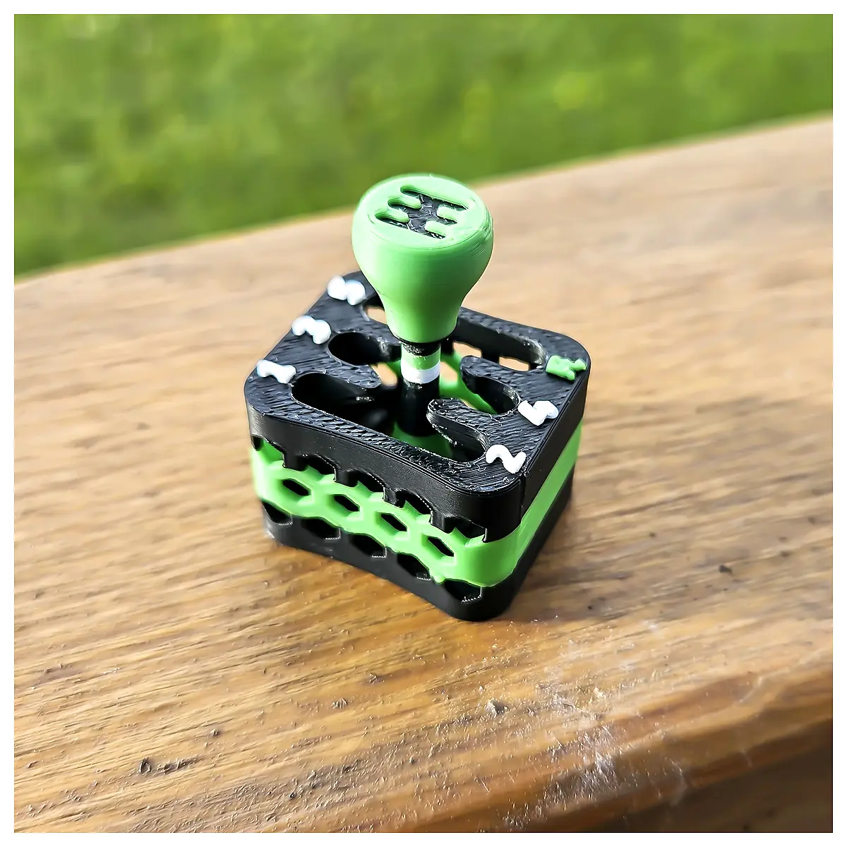 Gear Shift Fidget Toy Print Pattern Fidget Stress Relief Button Replacement Parts Car Accessories