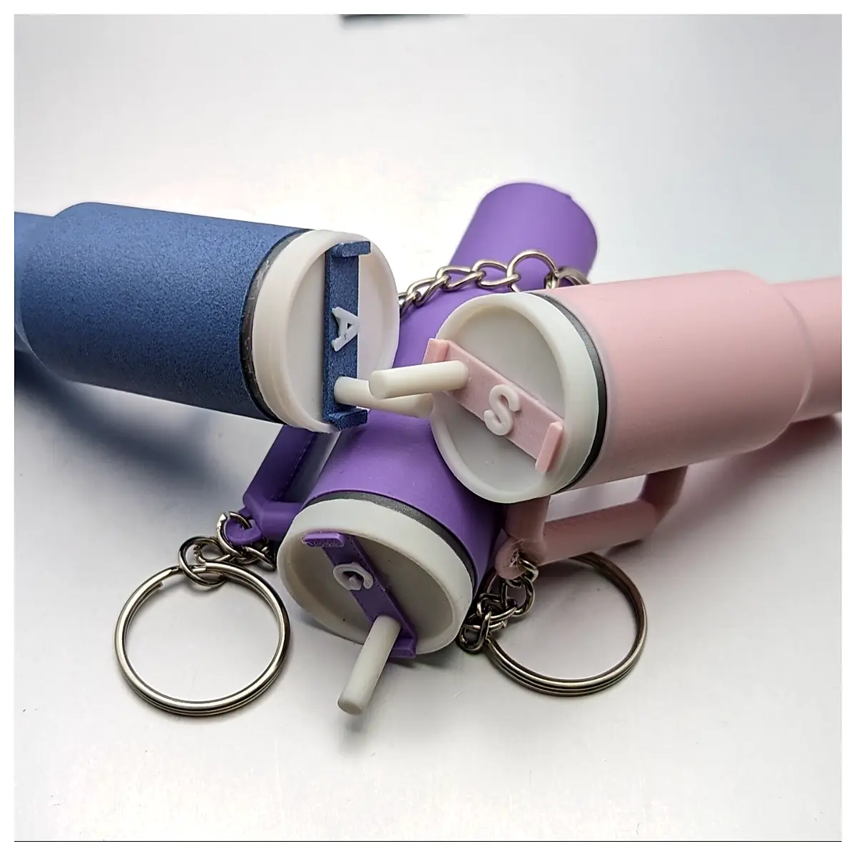 Cup Keychain Holder Car Accessories Drinkware Decoration Gift Automotive Souvenir Keychains