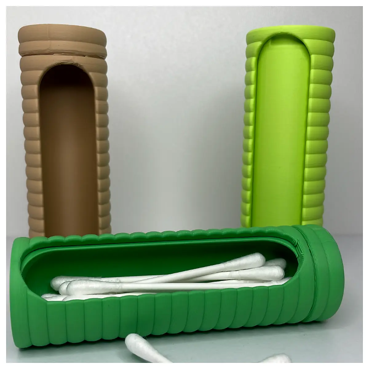 Q Tip Travel Case Print in Place Storage Organizer Brush Holder Small Parts Travel Kit