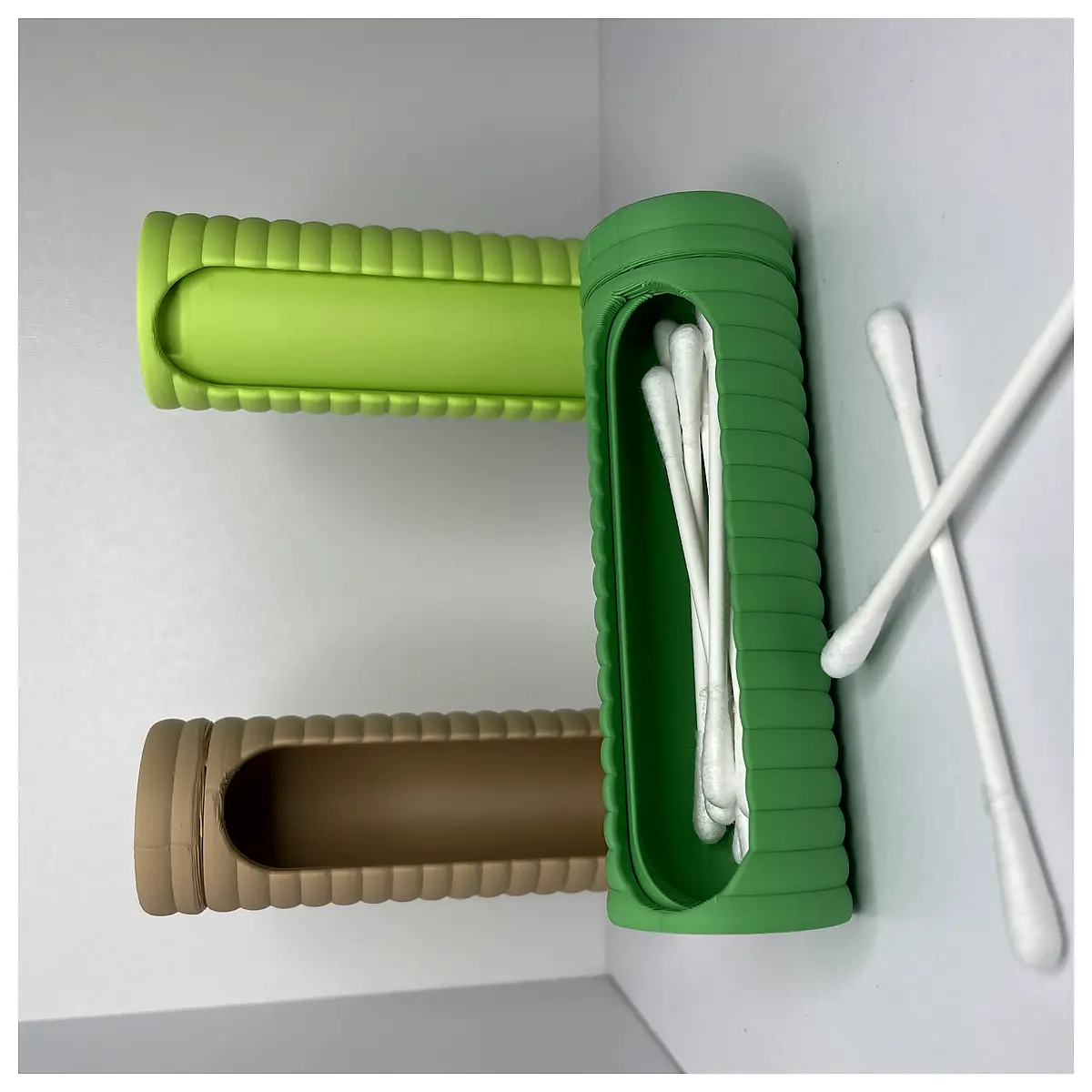 Q Tip Travel Case Print in Place Storage Organizer Brush Holder Small Parts Travel Kit